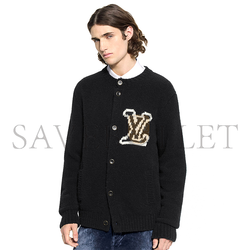 LOUIS VUITTON CHUNKY INTARSIA SIGNATURE CARDIGAN 1AJBXU